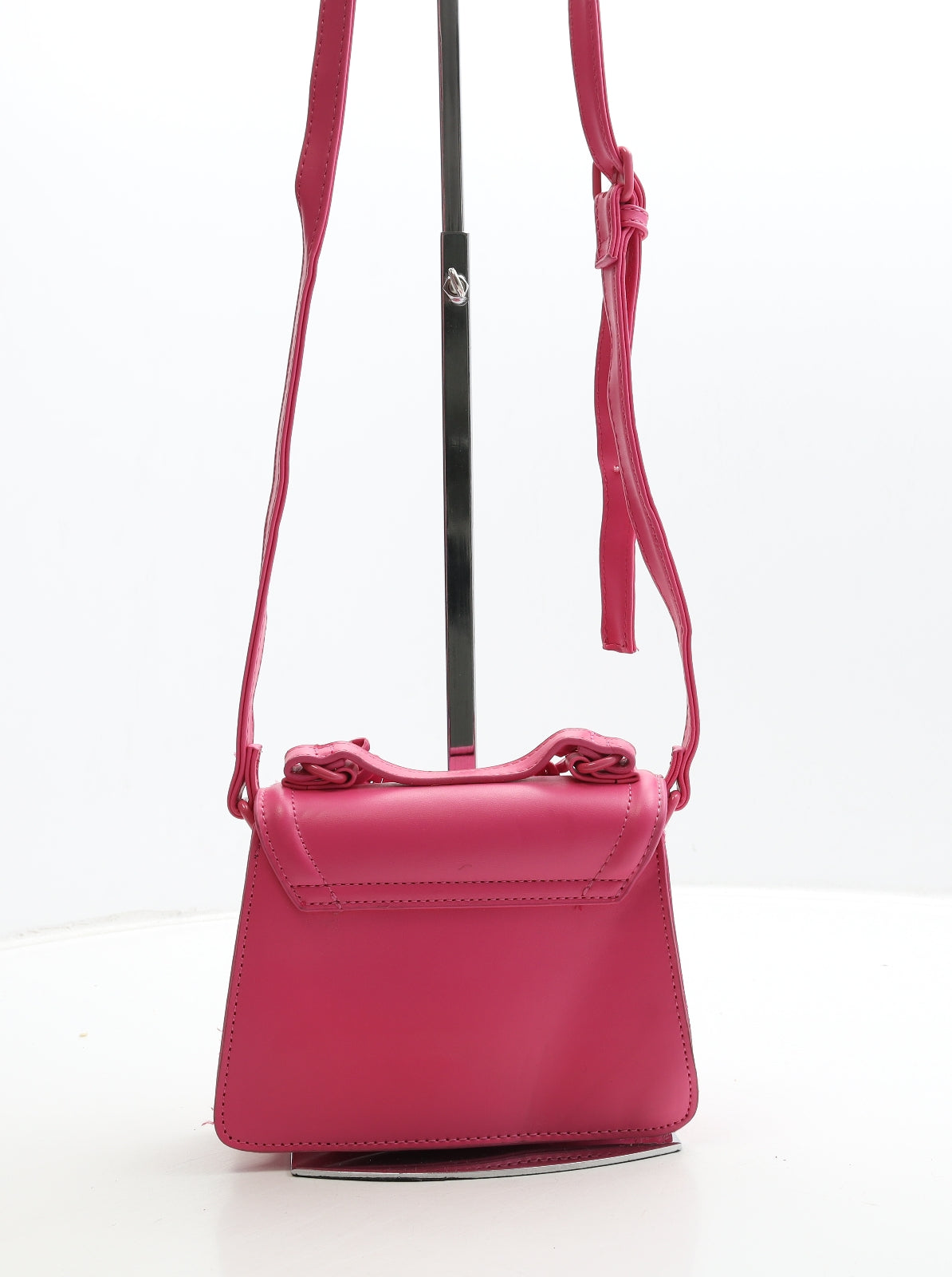 Primark Womens Hot Pink Polyurethane Crossbody Size Small - Chain Detail