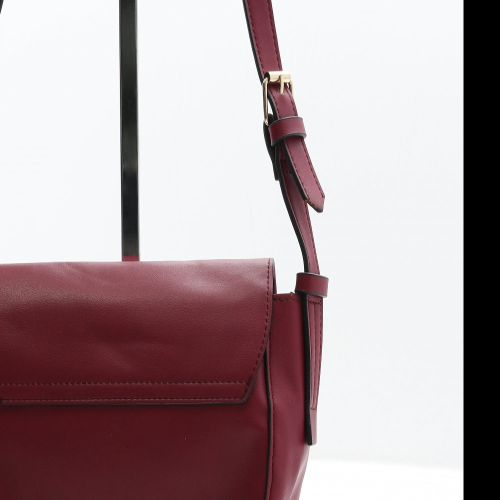 Marks and Spencer Womens Cerise Polyurethane Shoulder Bag Size Small