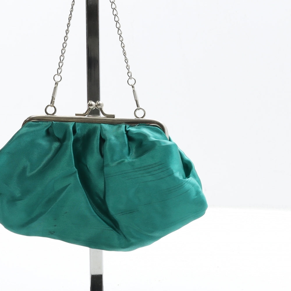 Oasis Womens Green Polyester Clutch Size Small