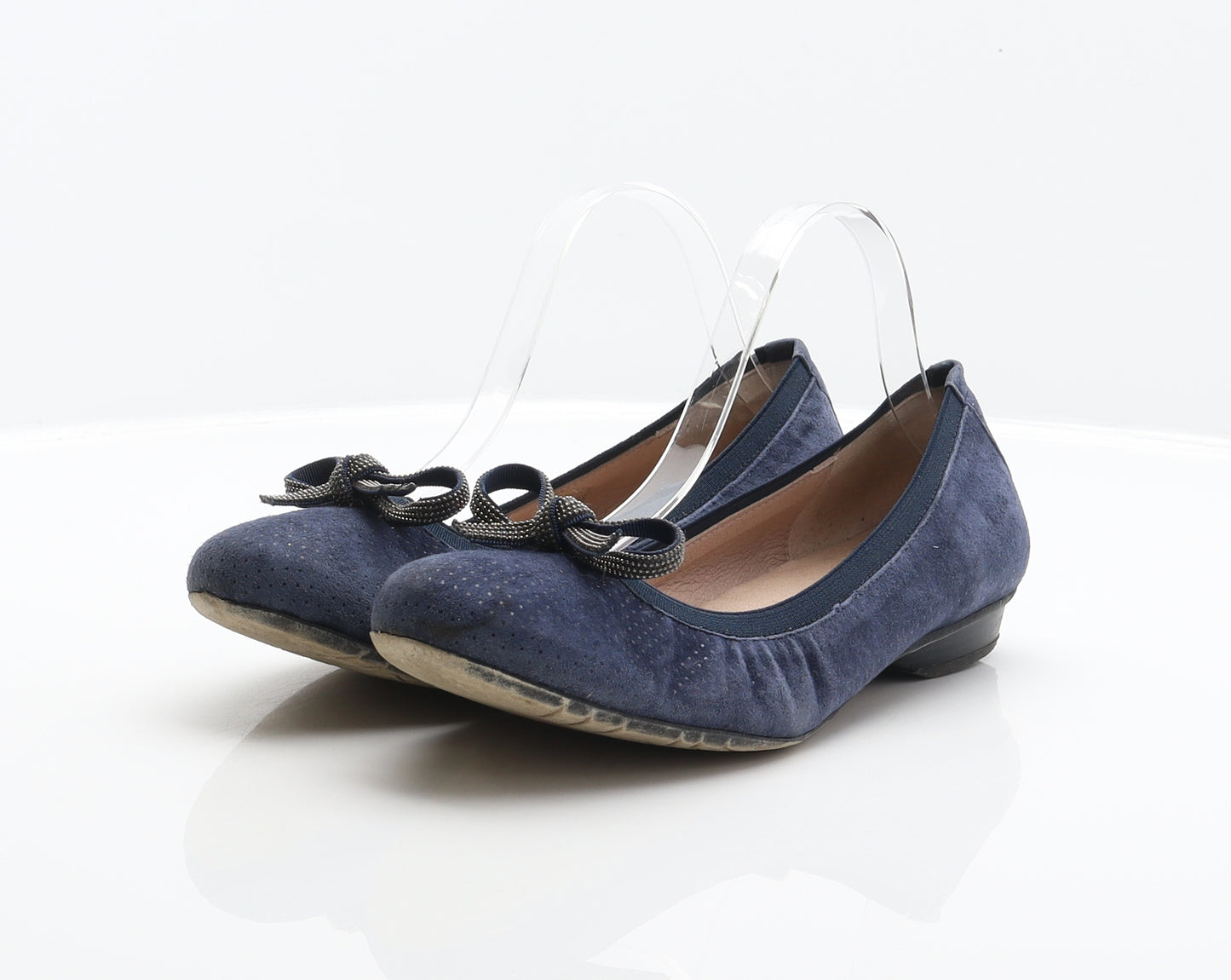 Dorking Womens Blue Leather Ballet Flat UK 6.5 40