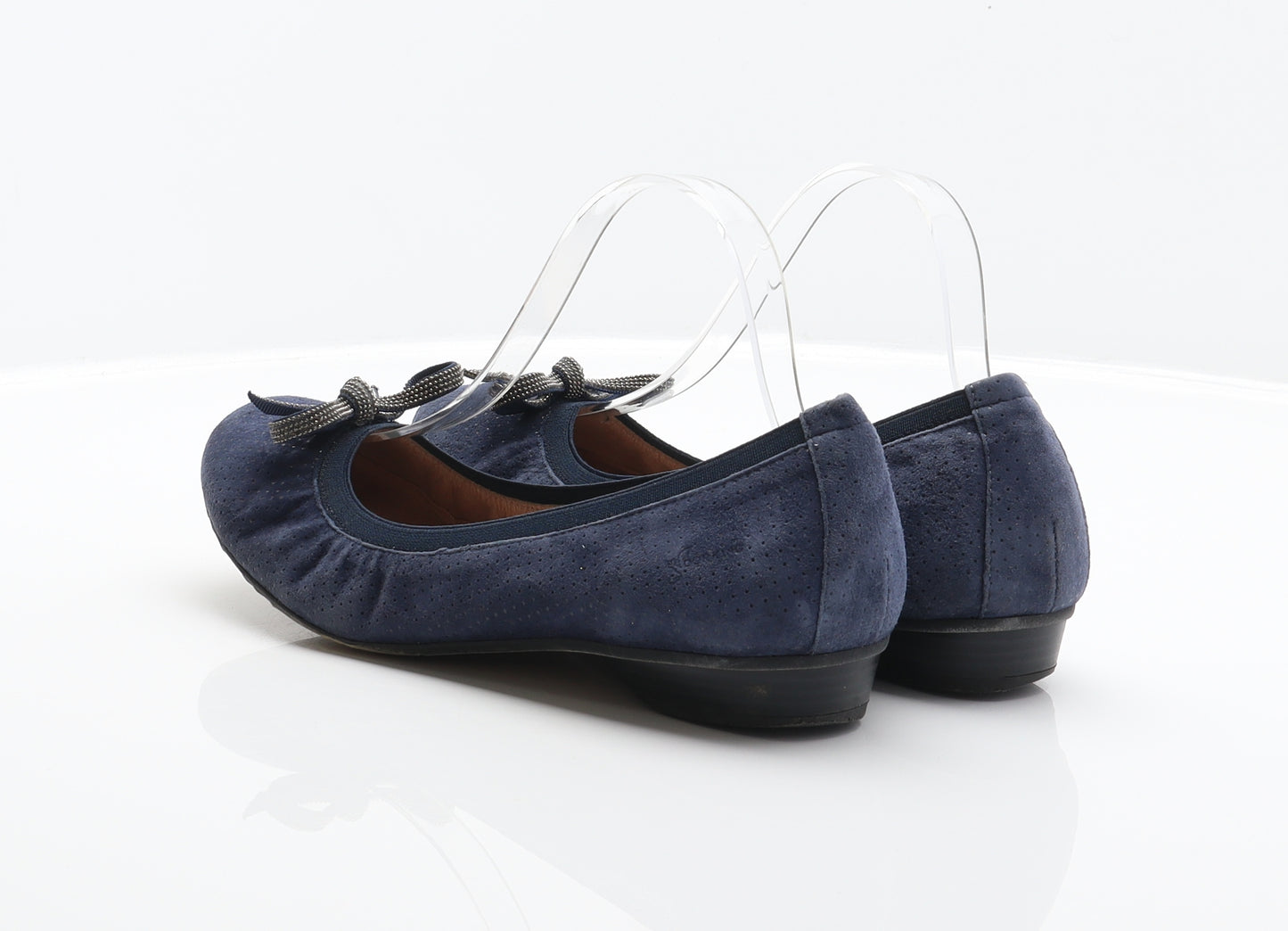 Dorking Womens Blue Leather Ballet Flat UK 6.5 40