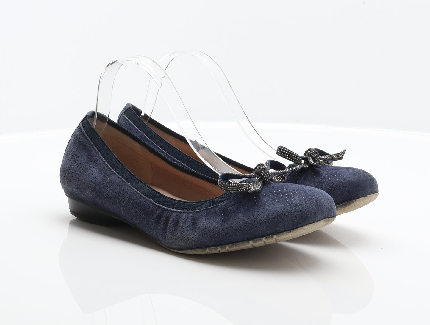 Dorking Womens Blue Leather Ballet Flat UK 6.5 40