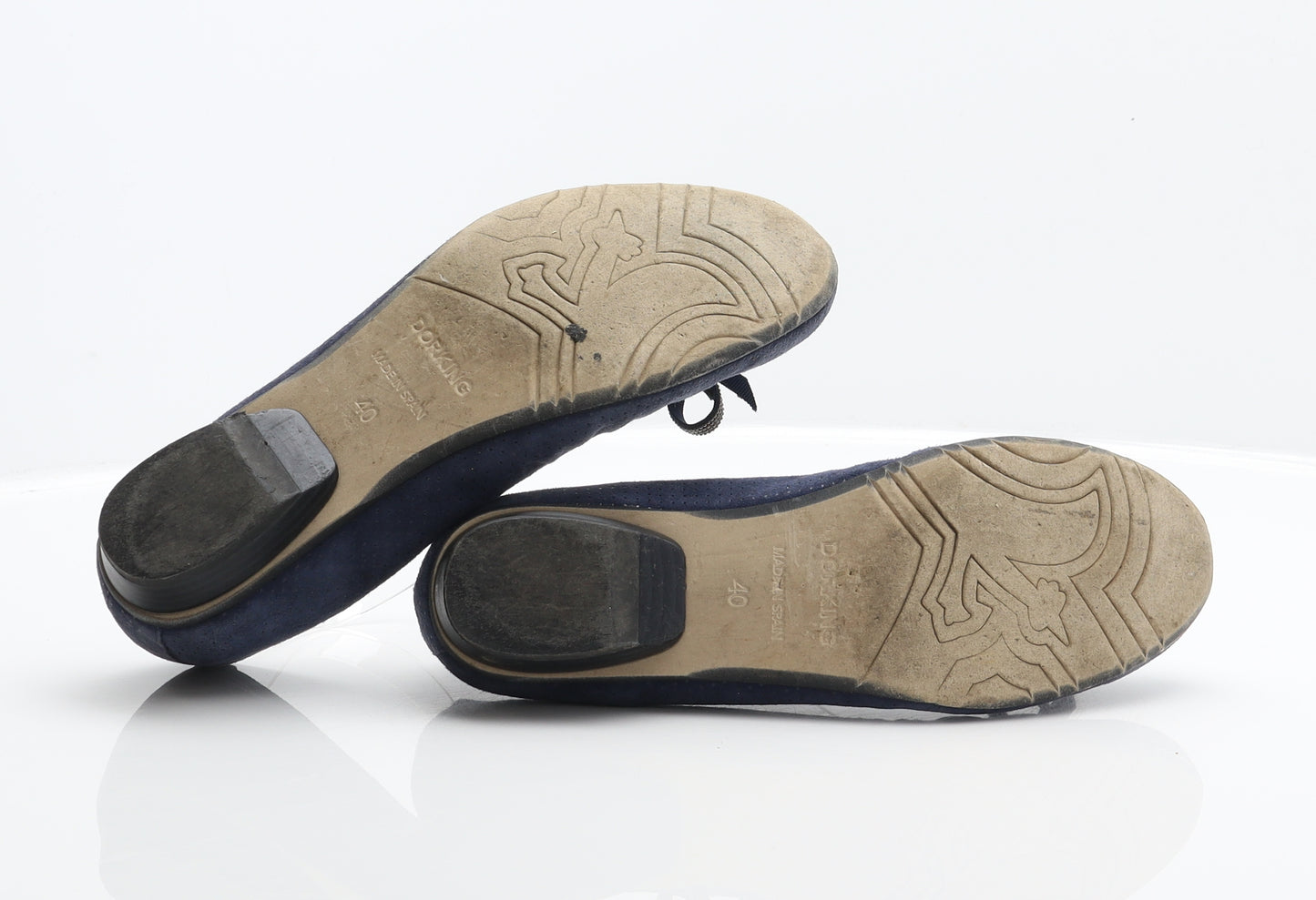 Dorking Womens Blue Leather Ballet Flat UK 6.5 40
