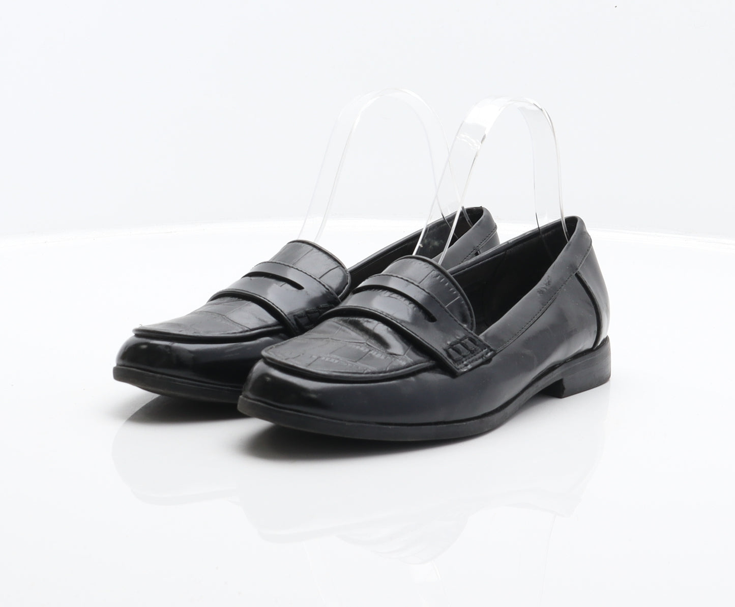 NEXT Womens Black Synthetic Loafer Flat UK 3.5 36