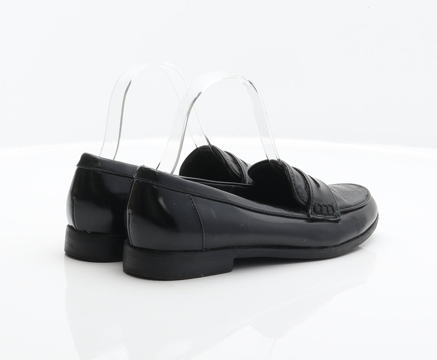 NEXT Womens Black Synthetic Loafer Flat UK 3.5 36