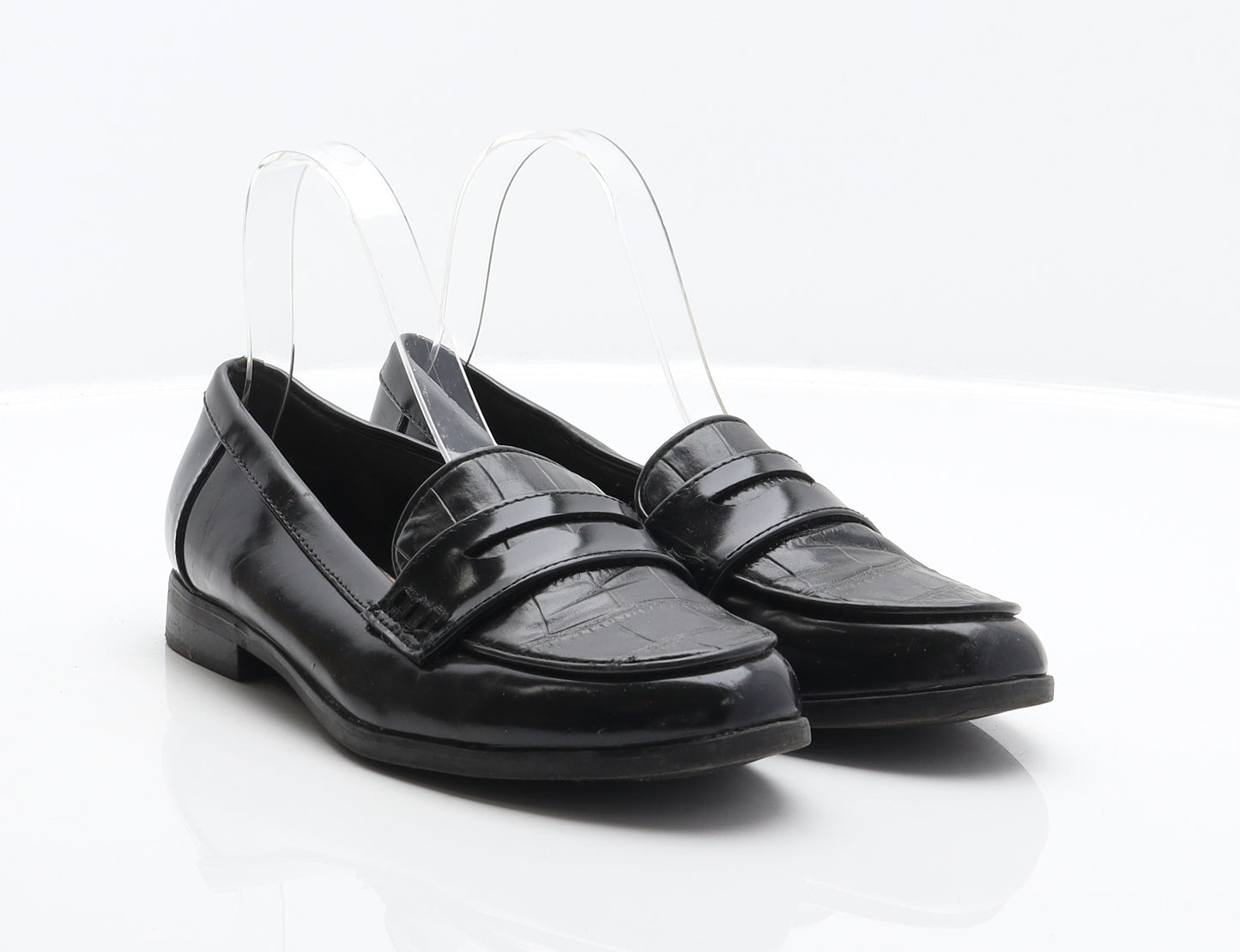 NEXT Womens Black Synthetic Loafer Flat UK 3.5 36