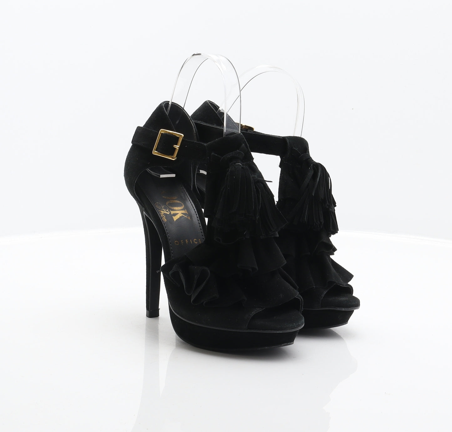 OFFICE Womens Black Polyester Platform Heel UK 3.5 36