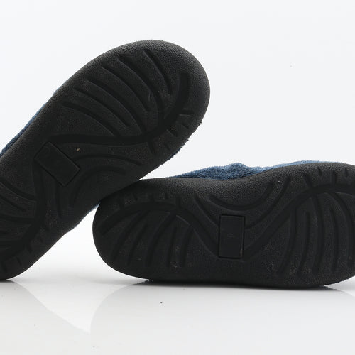 The slipper company Boys Blue Polyester Mule Slipper UK 4