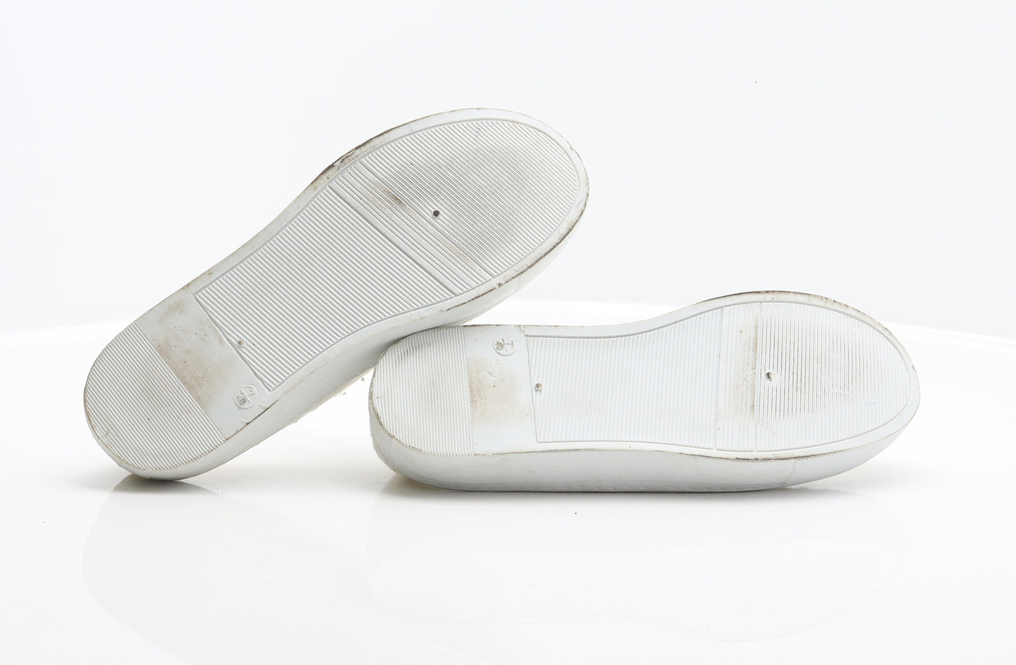 Primark Womens Ivory Floral Polyester Slip On Flat UK 7 40