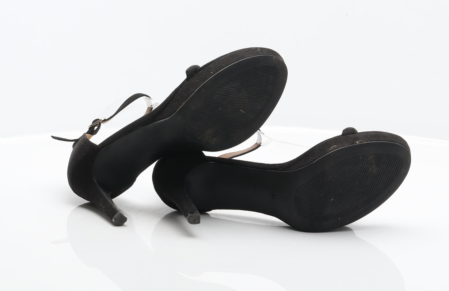 H&M Womens Black Polyester Strappy Heel UK 4 37