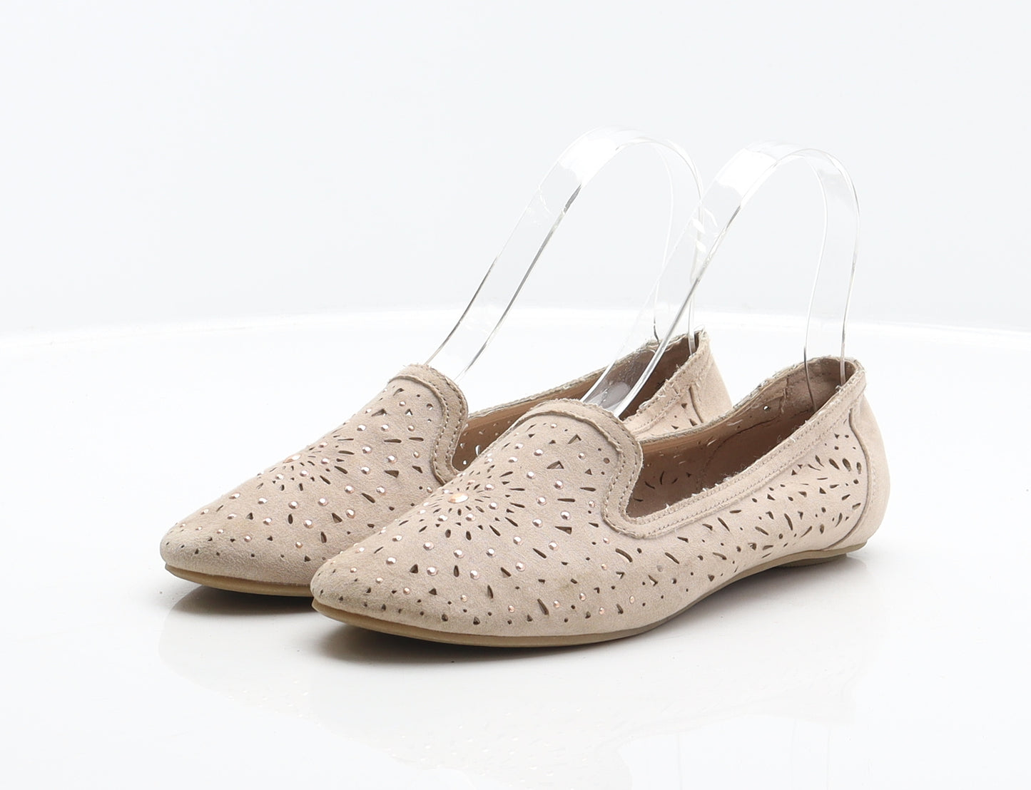 Graceland Girls Beige Polyester Ballet Flat UK 2 34