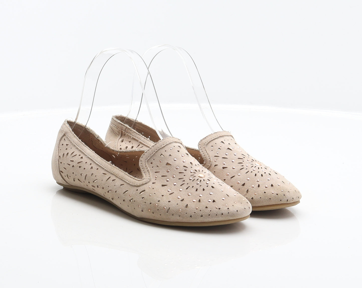 Graceland Girls Beige Polyester Ballet Flat UK 2 34