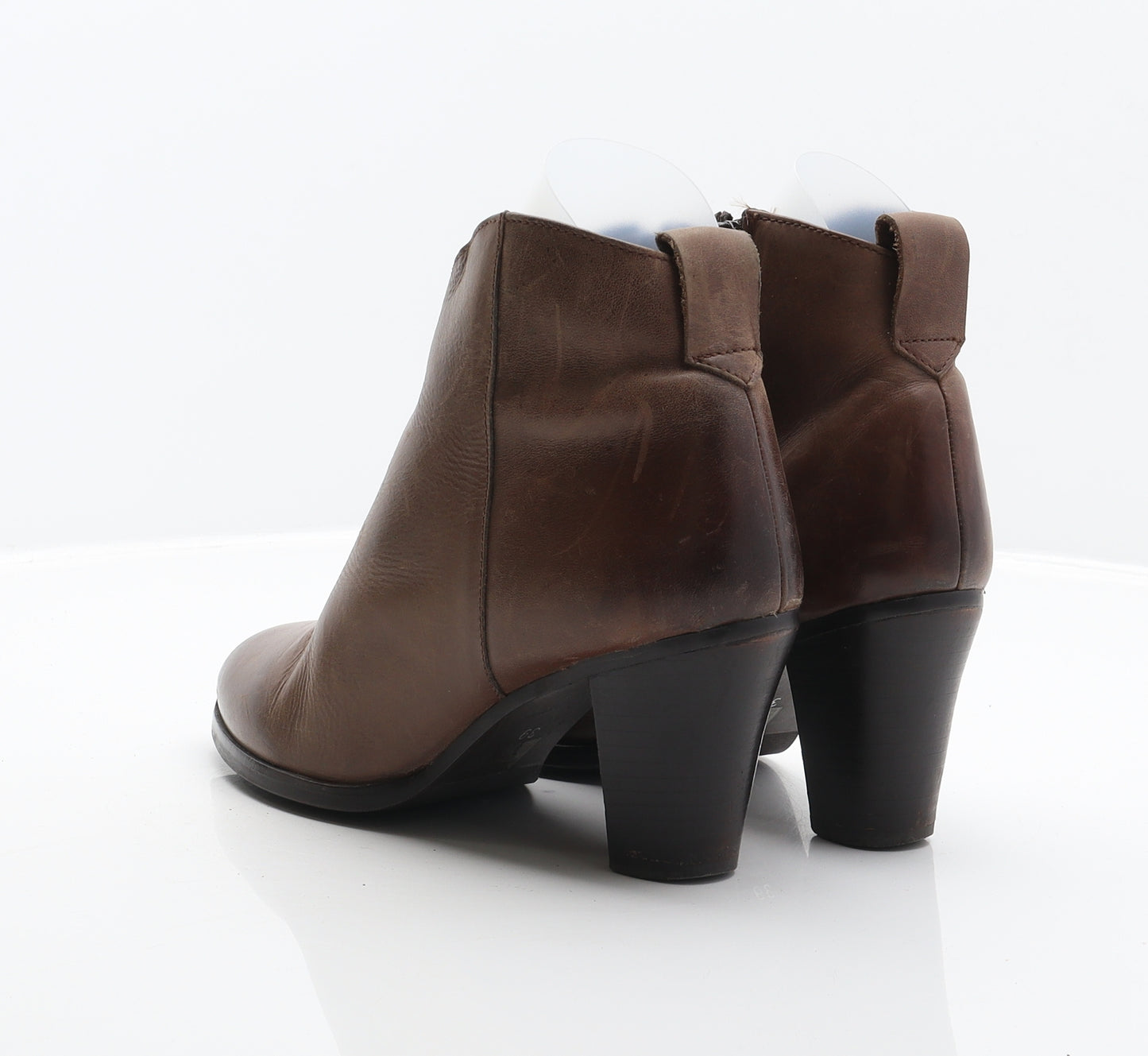 Preworn Womens Brown Leather Cowboy Boot UK 5.5 39