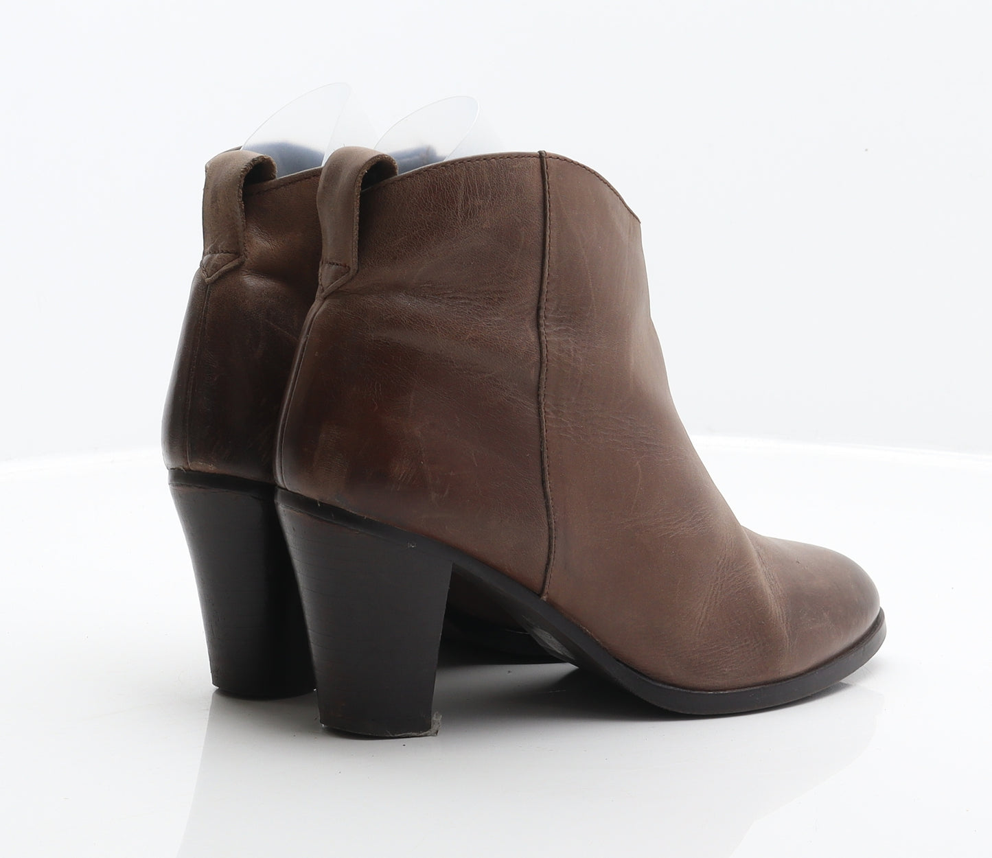 Preworn Womens Brown Leather Cowboy Boot UK 5.5 39