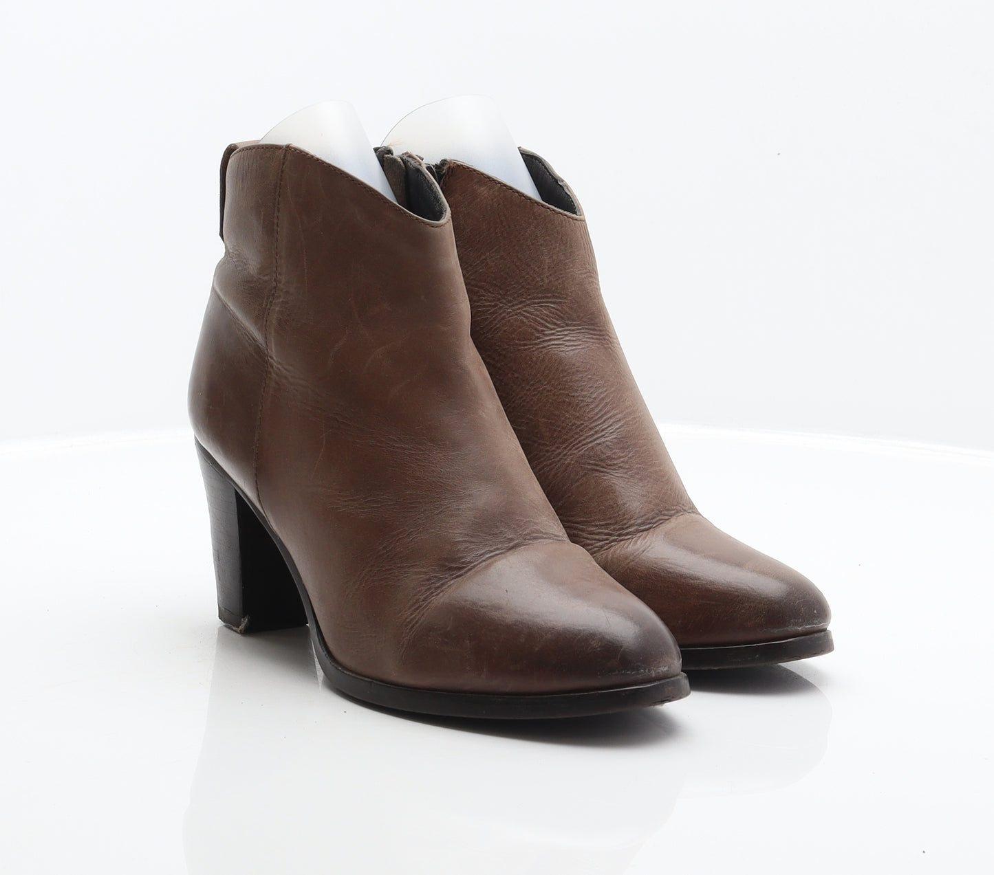 Preworn Womens Brown Leather Cowboy Boot UK 5.5 39