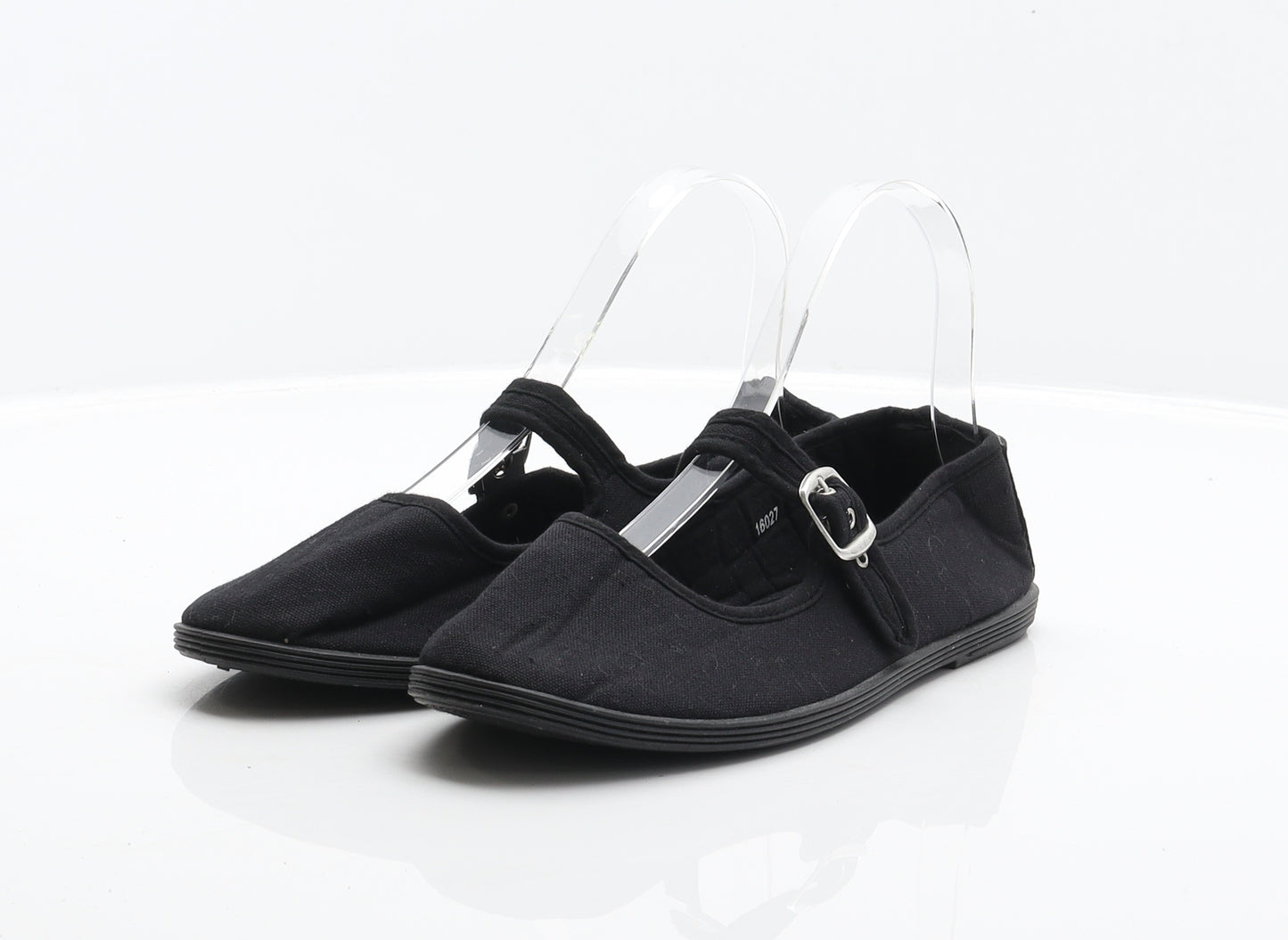 Lilley Womens Black Polyester Mary Jane Flat UK 6