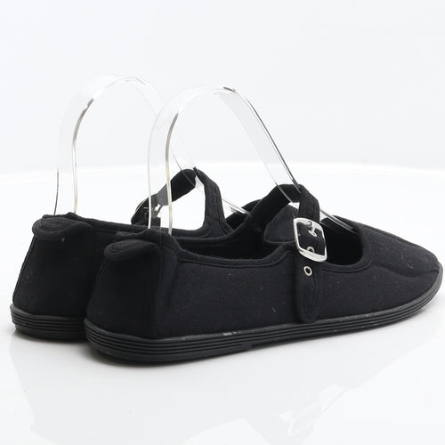 Lilley Womens Black Polyester Mary Jane Flat UK 6
