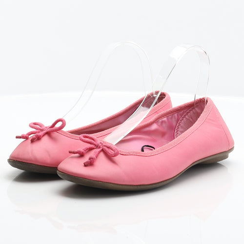 Preworn Womens Pink Synthetic Ballet Flat UK 5 38