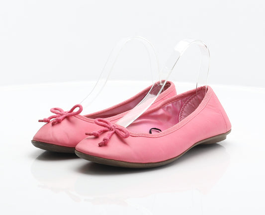 Preworn Womens Pink Synthetic Ballet Flat UK 5 38