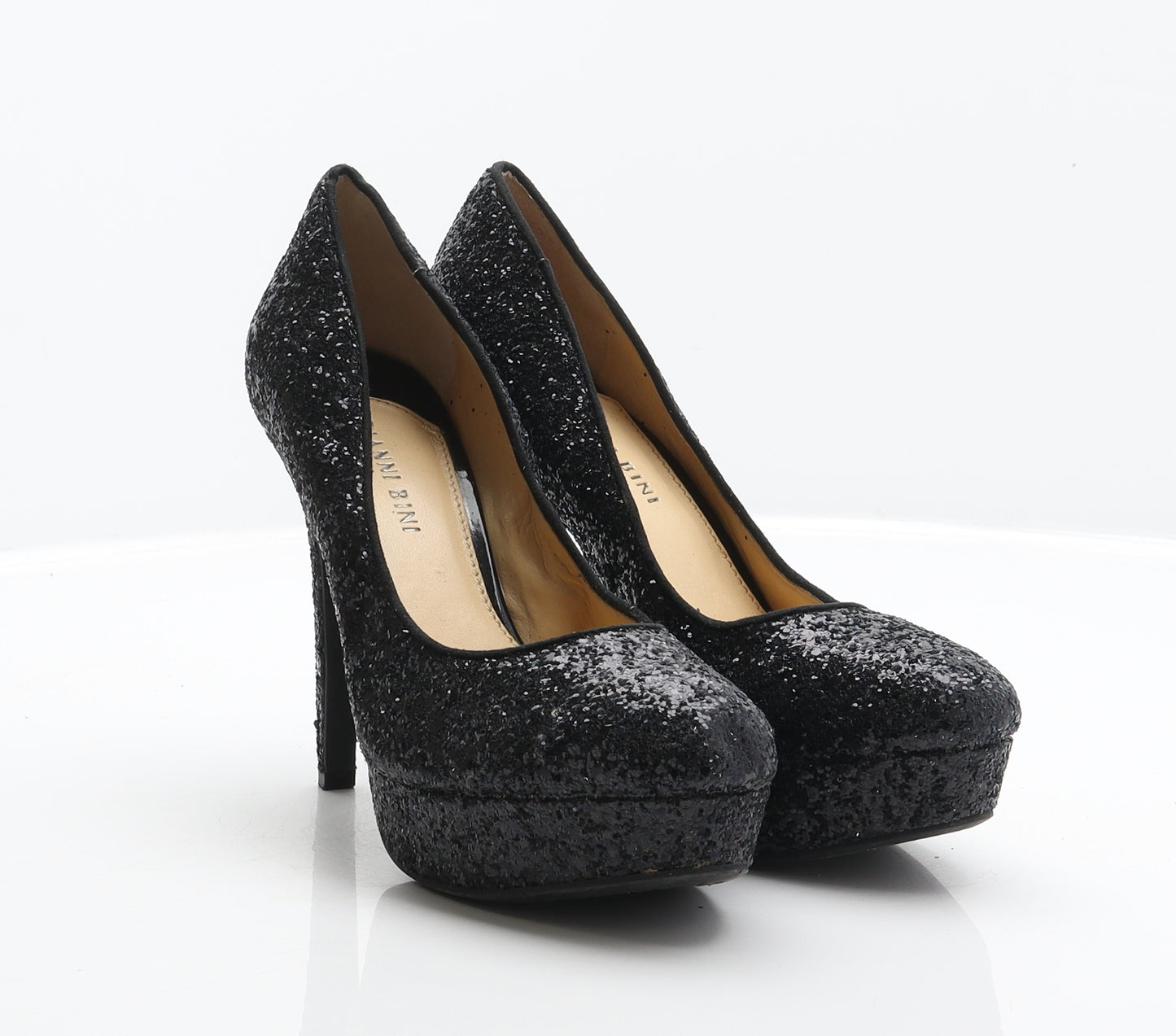 Gianni Bini Womens Black Synthetic Platform Heel UK 7.5