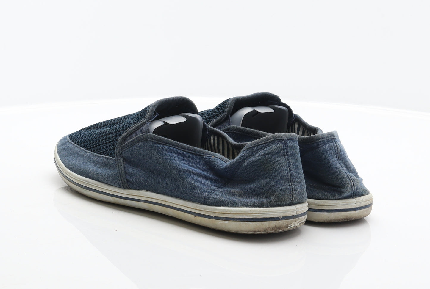 Preworn Mens Blue Fabric Slip On Casual UK 11