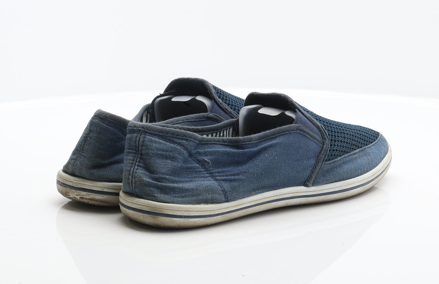 Preworn Mens Blue Fabric Slip On Casual UK 11