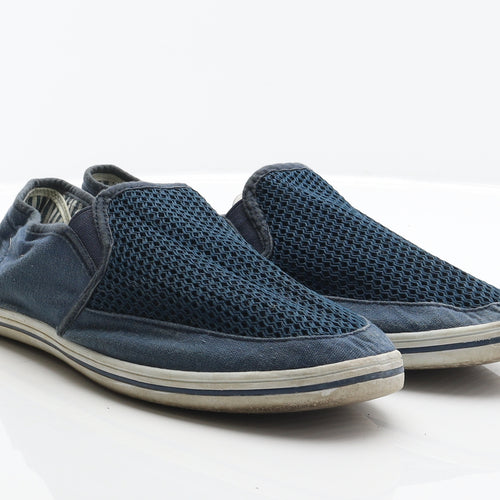 Preworn Mens Blue Fabric Slip On Casual UK 11