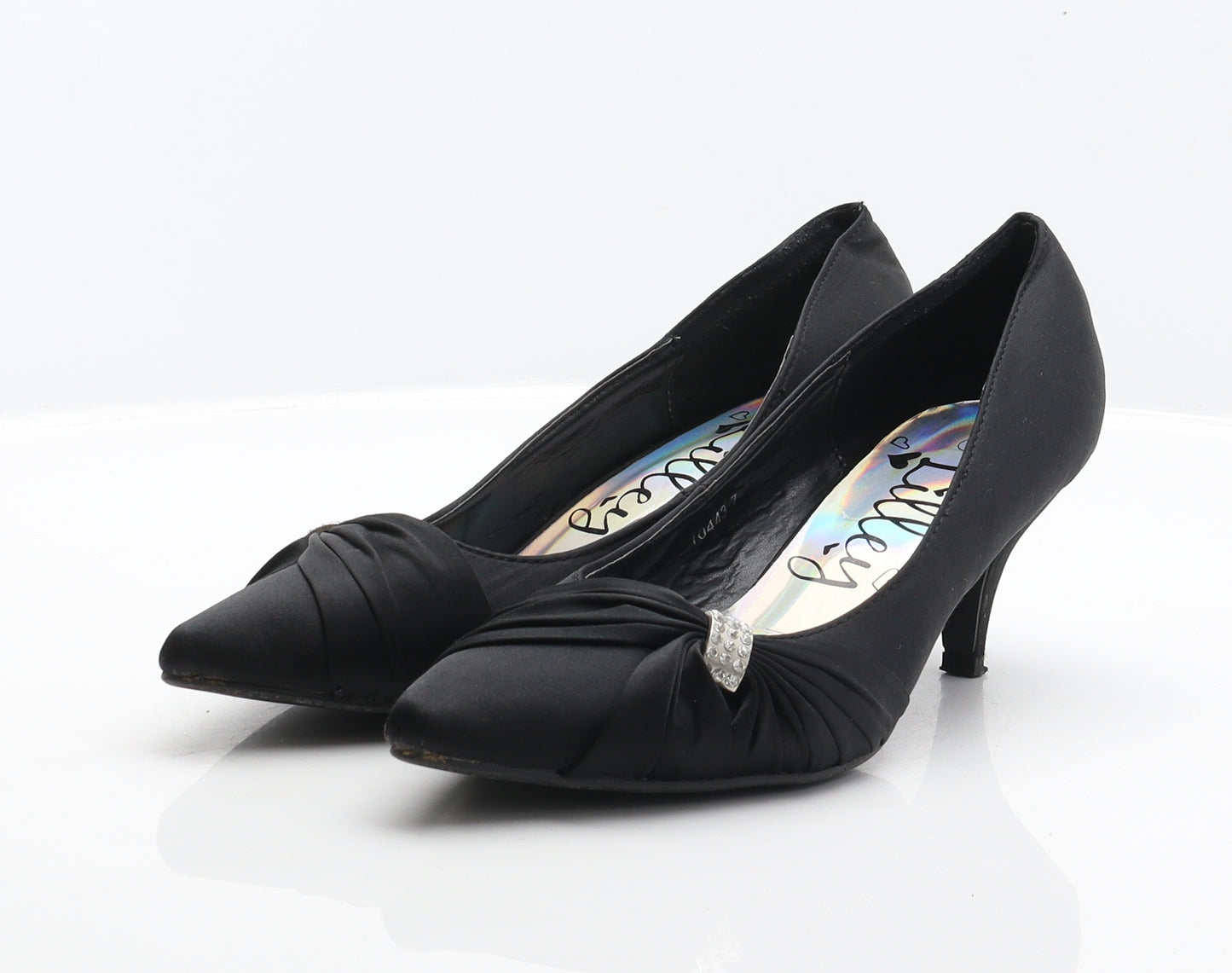 Lilley Womens Black Polyester Court Heel UK 7