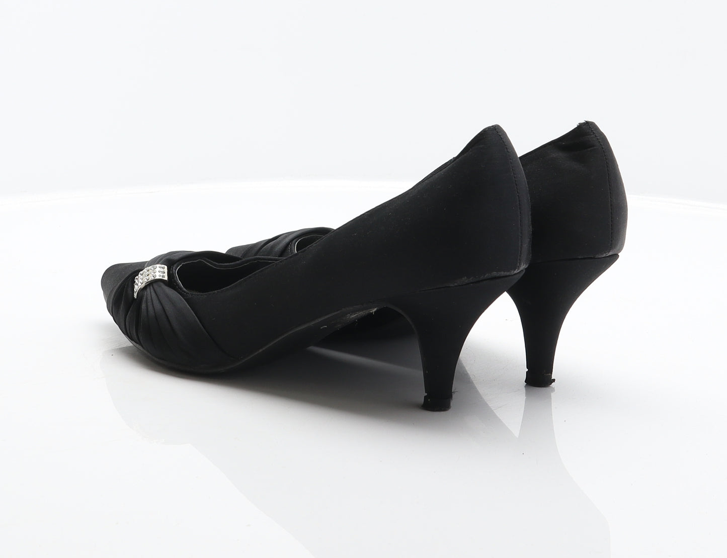 Lilley Womens Black Polyester Court Heel UK 7