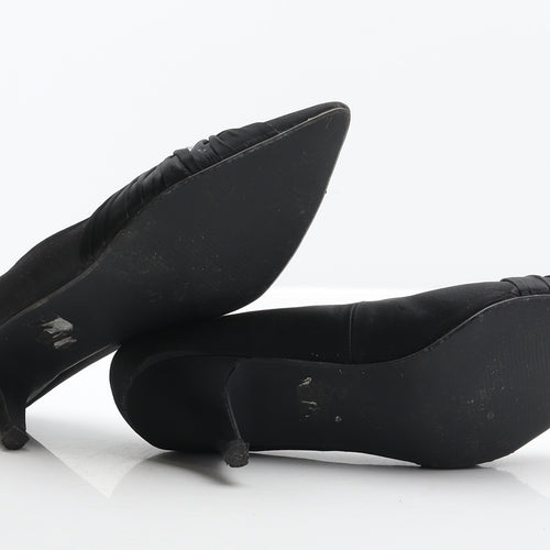 Lilley Womens Black Polyester Court Heel UK 7
