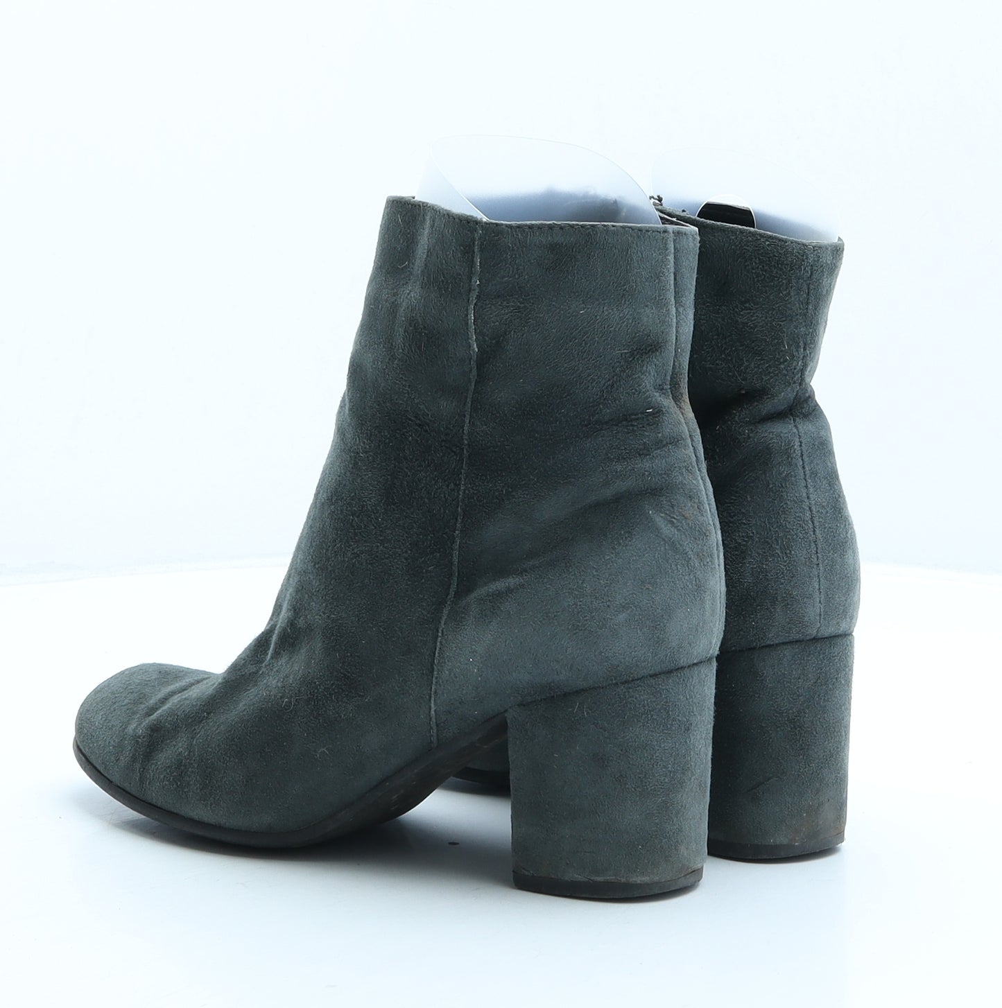 Preworn Womens Green Suede Bootie Boot UK 4
