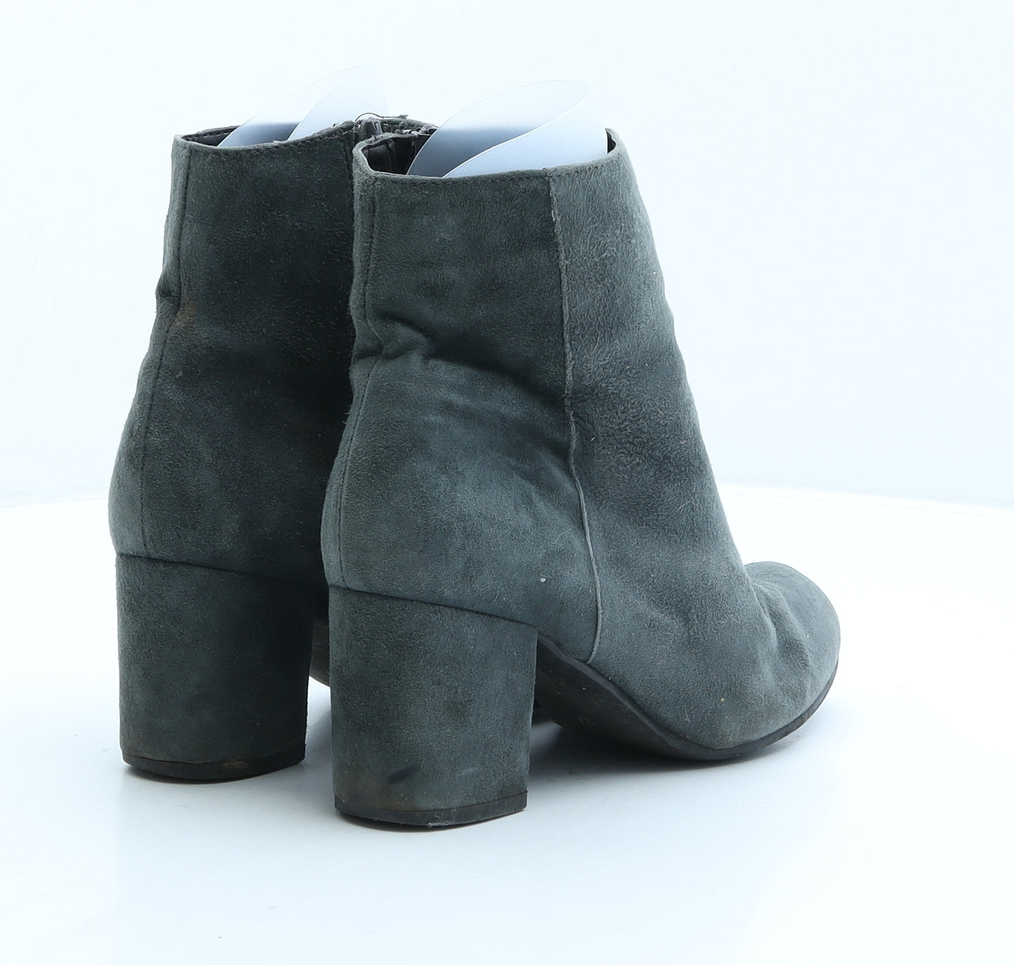 Preworn Womens Green Suede Bootie Boot UK 4