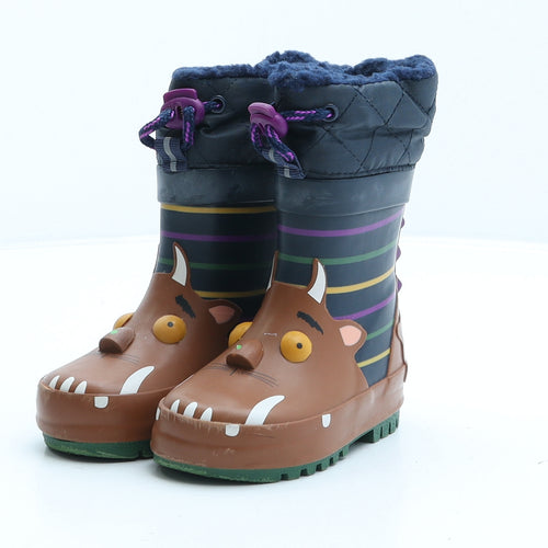 The Gruffalo Boys Multicoloured Striped Rubber Wellies Boot UK 4