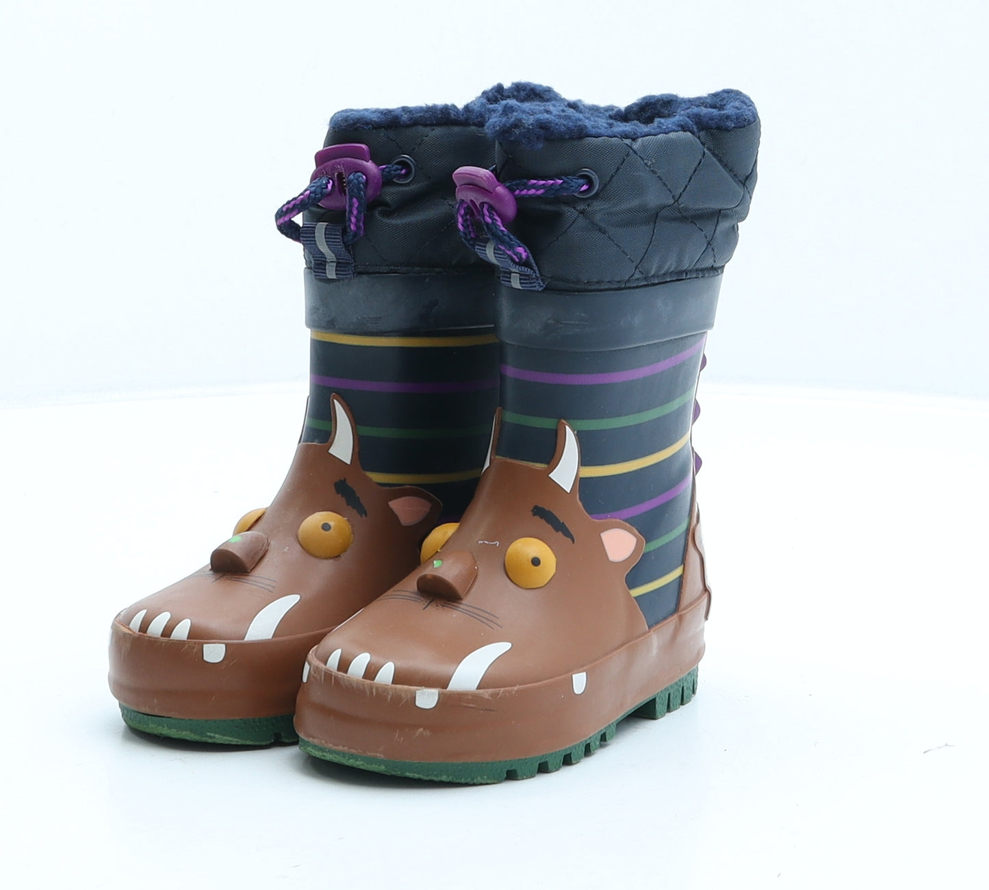 The Gruffalo Boys Multicoloured Striped Rubber Wellies Boot UK 4