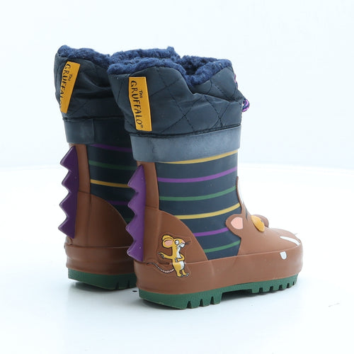 The Gruffalo Boys Multicoloured Striped Rubber Wellies Boot UK 4