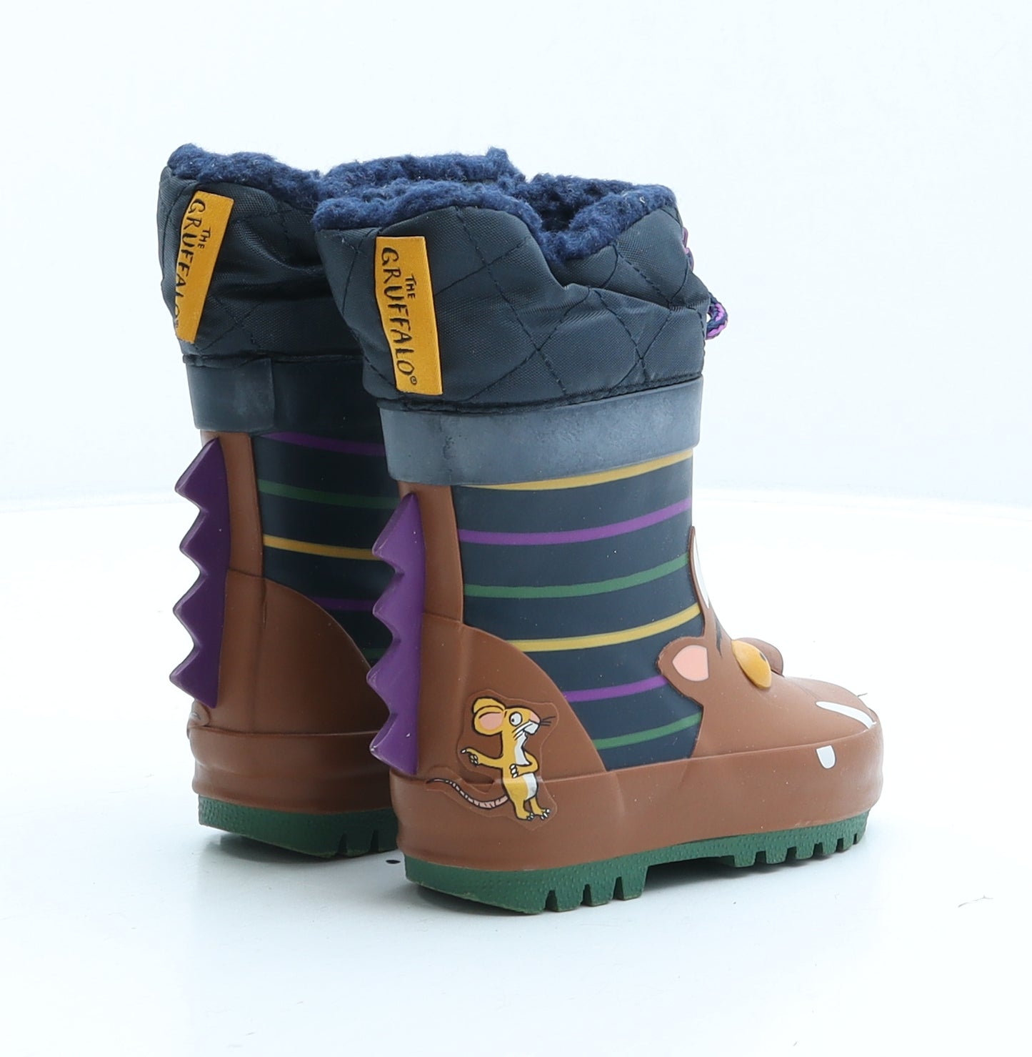 The Gruffalo Boys Multicoloured Striped Rubber Wellies Boot UK 4
