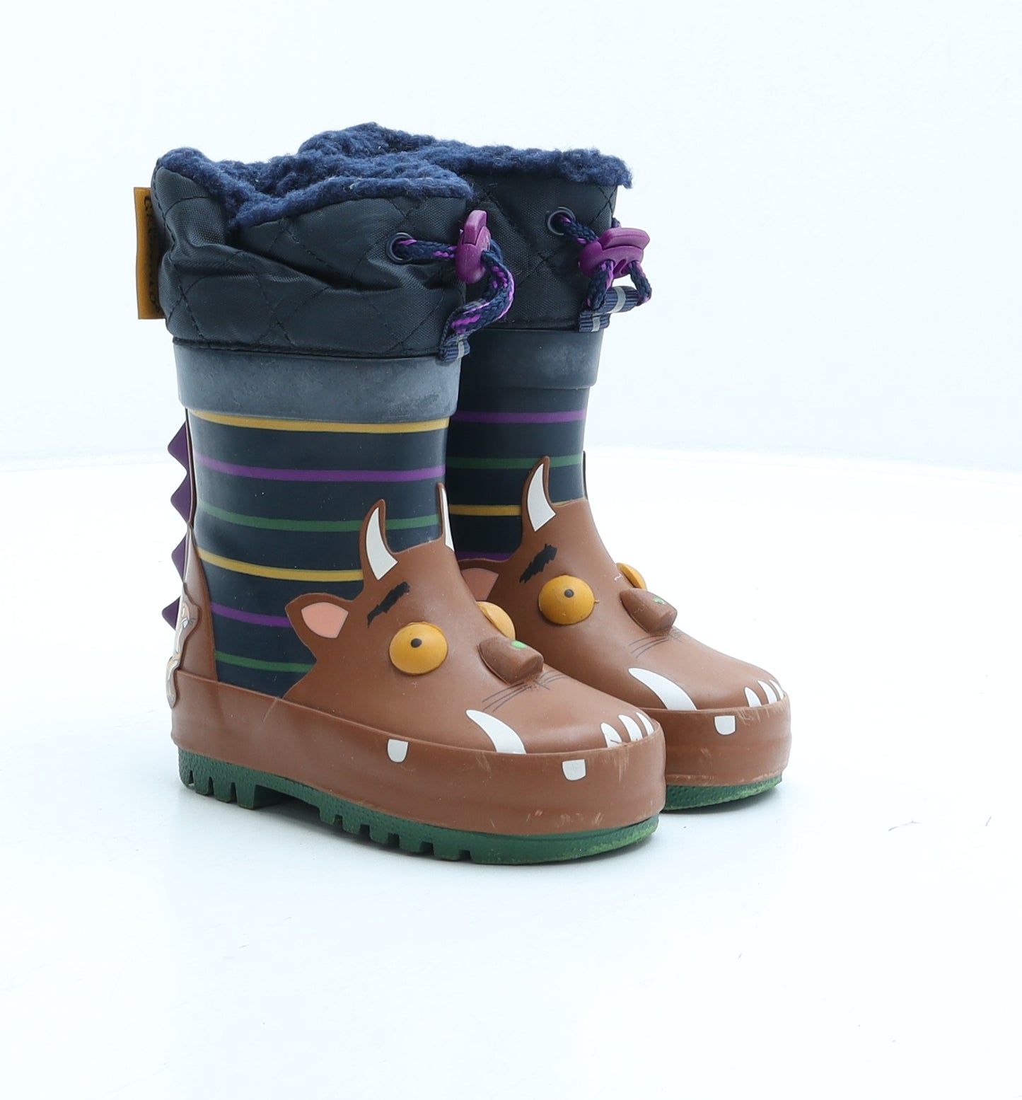 The Gruffalo Boys Multicoloured Striped Rubber Wellies Boot UK 4