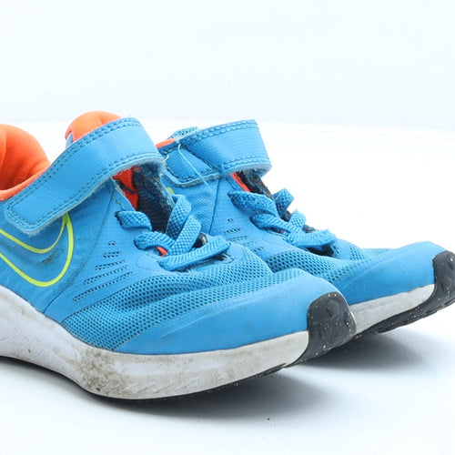 Nike Boys Blue Fabric Trainer UK 10