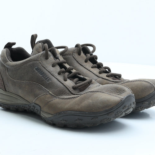 Caterpillar Mens Brown Leather Trainer UK 8