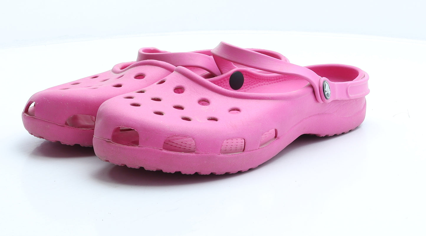 Crocs Womens Pink Rubber Clog Casual UK 12