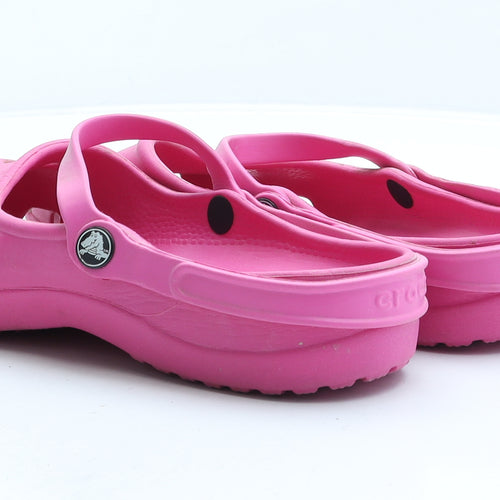 Crocs Womens Pink Rubber Clog Casual UK 12