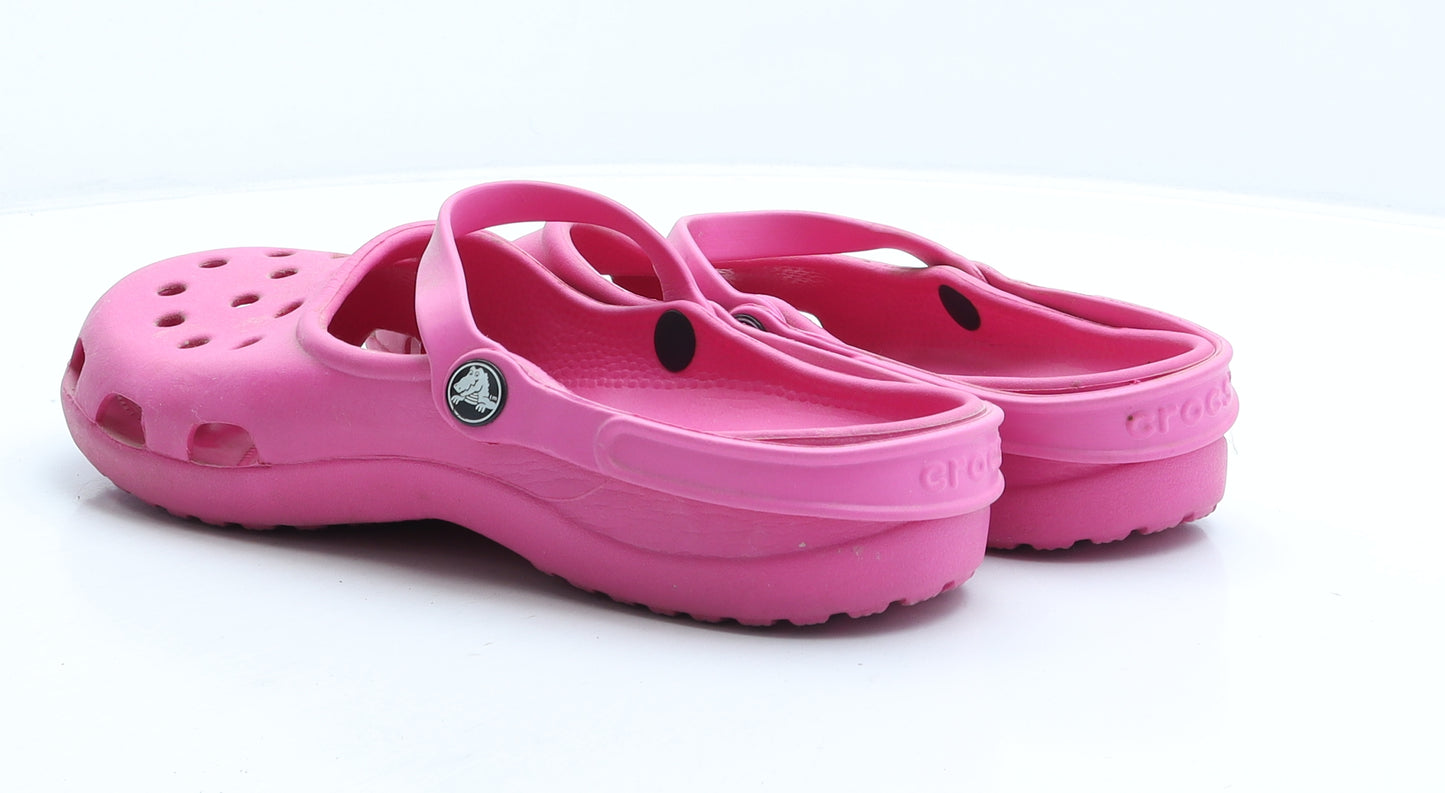 Crocs Womens Pink Rubber Clog Casual UK 12