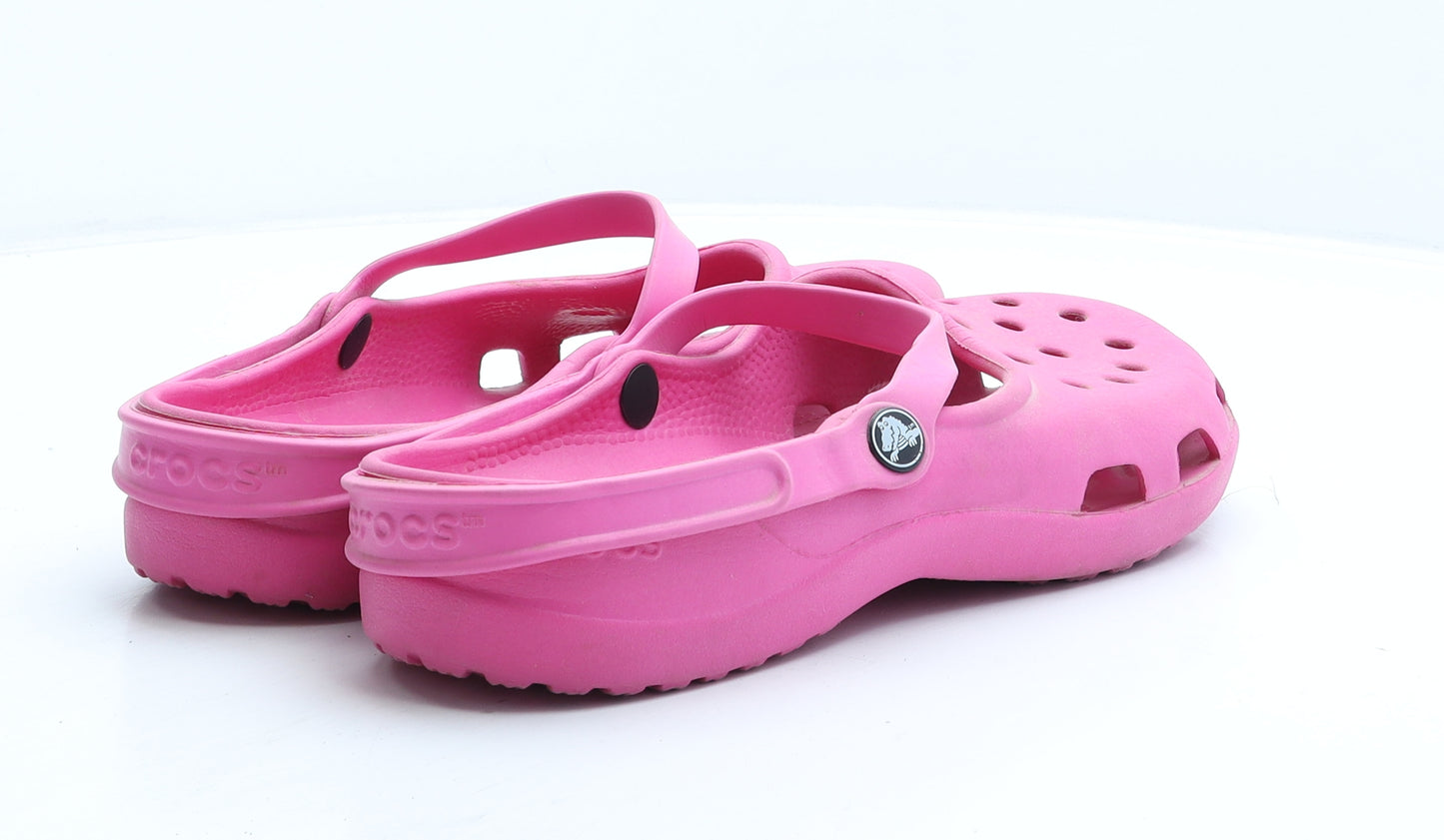 Crocs Womens Pink Rubber Clog Casual UK 12