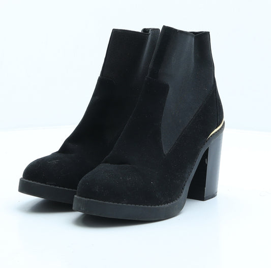 Atmosphere Womens Black Suede Chelsea Boot UK 3