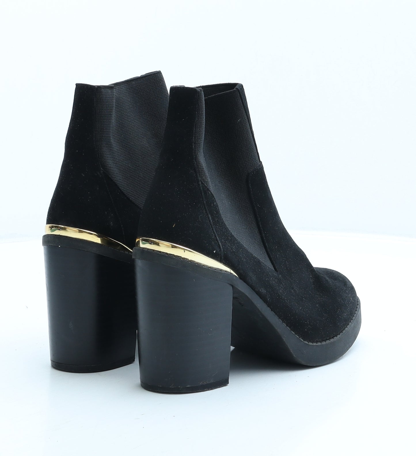 Atmosphere Womens Black Suede Chelsea Boot UK 3