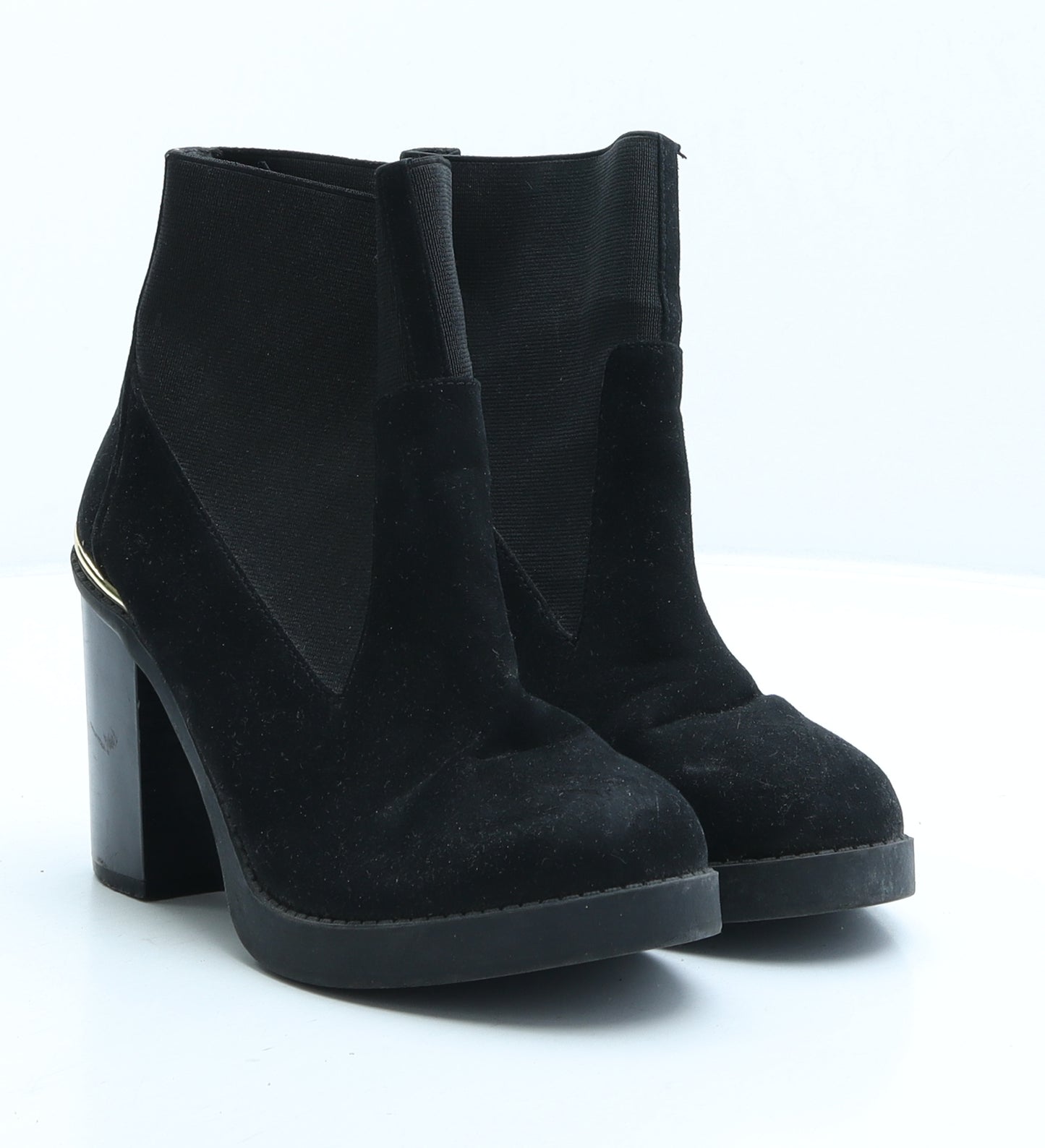 Atmosphere Womens Black Suede Chelsea Boot UK 3