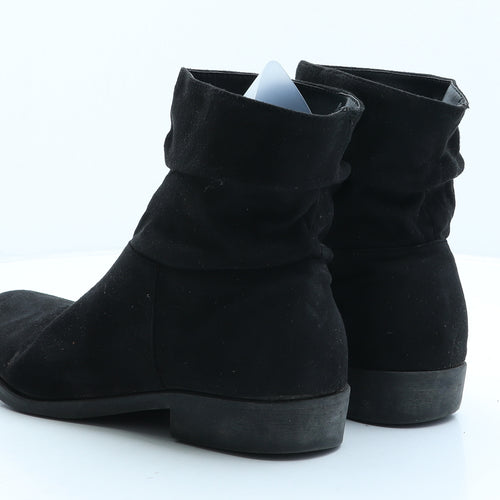 New Look Womens Black Suede Bootie Boot UK 6