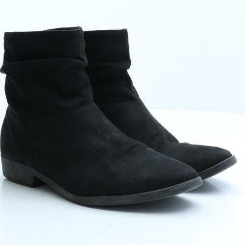 New Look Womens Black Suede Bootie Boot UK 6