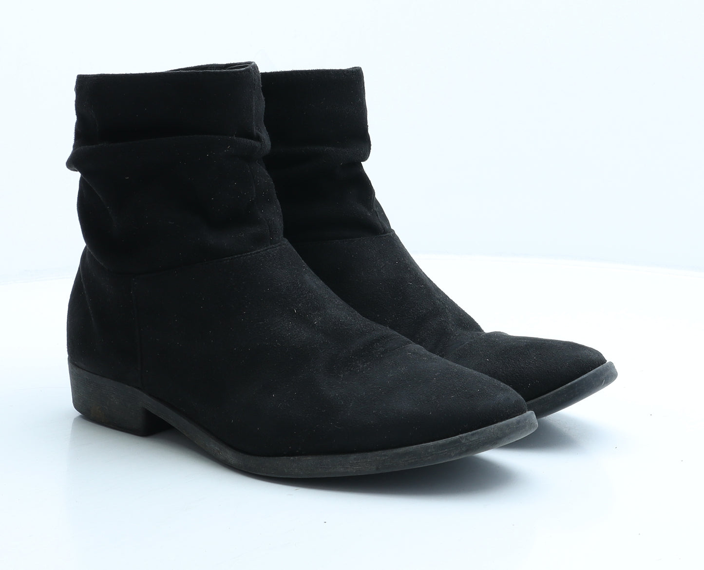New Look Womens Black Suede Bootie Boot UK 6