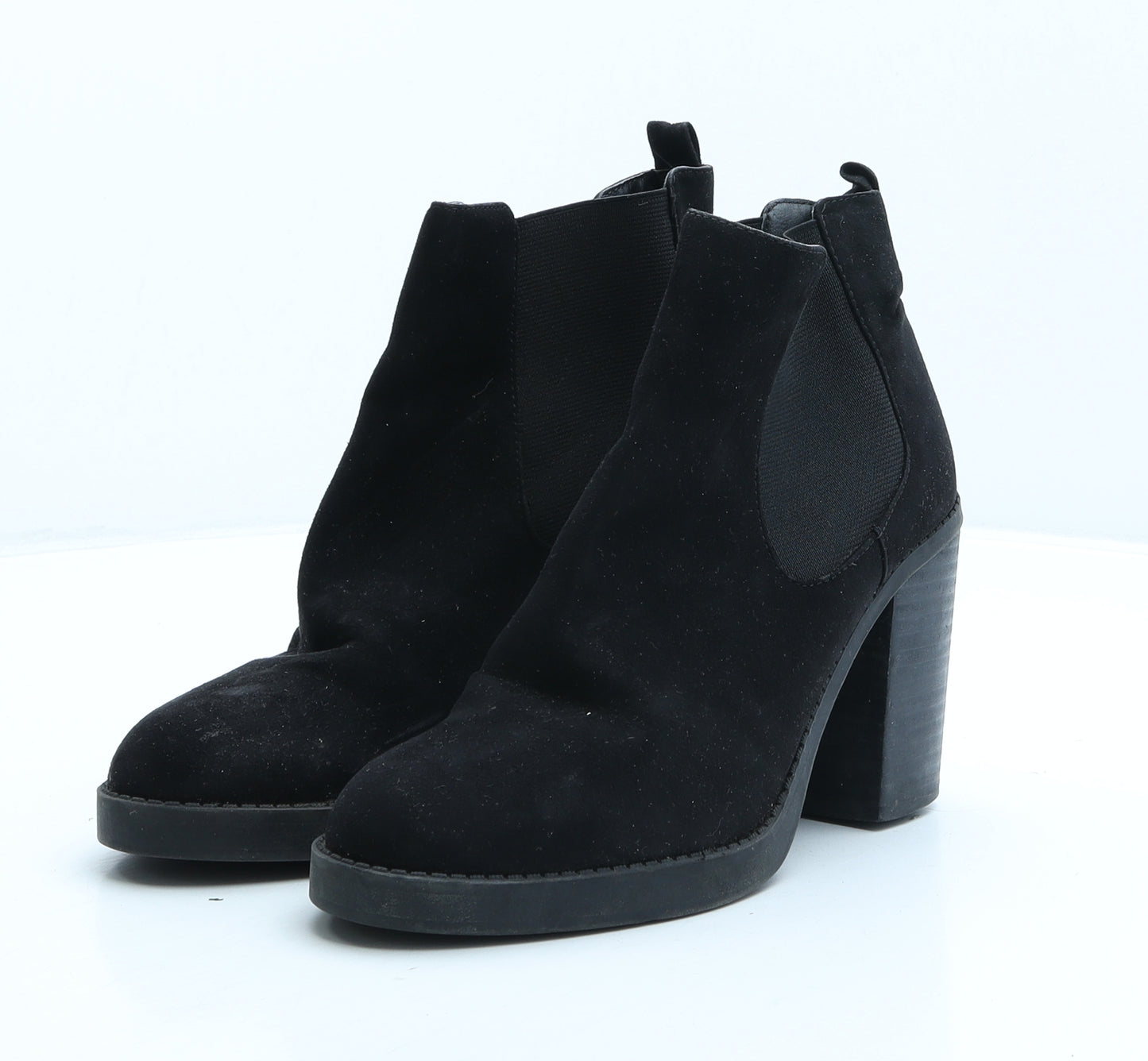 F&F Womens Black Suede Chelsea Boot UK 5 38